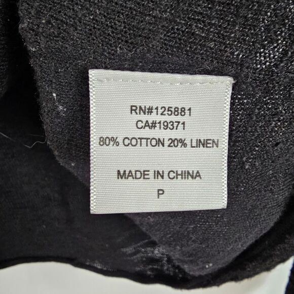 Brochu Walker Cotton/Linen Blend Round Neck Sweater in Charcoal - Size P - Picture 9 of 10